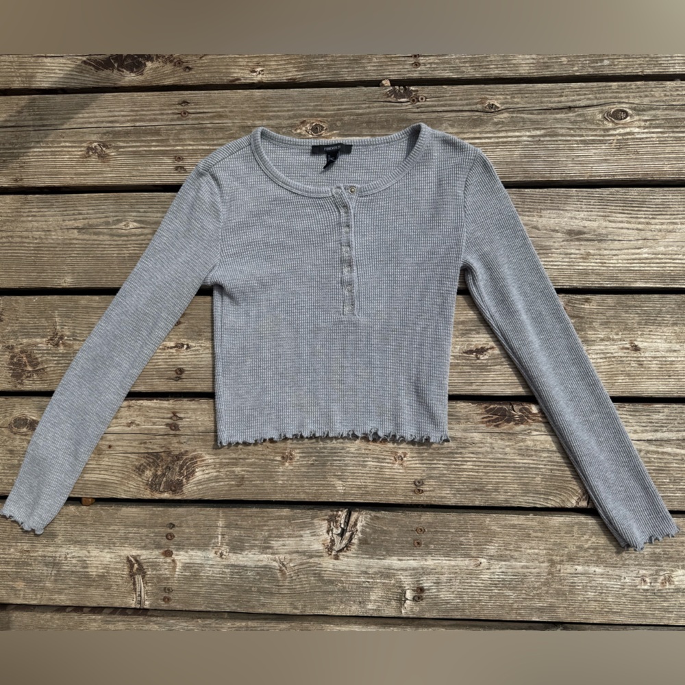 Forever 21 Classic Grey Knit Top
